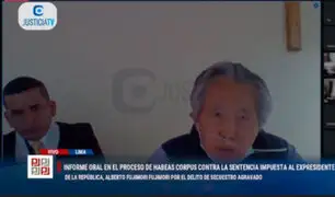 Expresidente Alberto Fujimori declara durante vista de hábeas corpus que busca su libertad