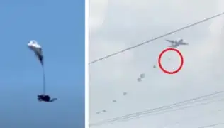 Hombre sobrevive tras caer de un avión luego de que su paracaídas no abriera