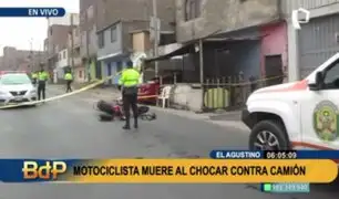El Agustino: motociclista muere tras impactar violentamente contra vehículo que se dio a la fuga