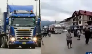 Chanchamayo: transportistas de carga acatan paro indefinido