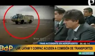 Accidente en Jorge Chávez: LAP y Corpac brindaron versiones distintas ante comisión del Congreso