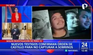 Nuevo testigo asegura que Pedro Castillo dio orden para no capturar a sus sobrinos