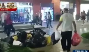 Principales calles de Trujillo invadidas de basura tras huelga de trabajadores de limpieza
