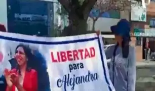 Trujillo: familiares de empresaria secuestrada realizan plantón para pedir su liberación