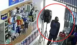 Pucallpa: cámara capta violento asalto en tienda de artefactos electrónicos