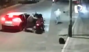 Piura: intentaron huir de ladrones en su moto y terminaron estrellándose contra poste
