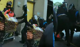Cercado de Lima: serenos golpean y lanzan al suelo a comerciante ambulante durante intervención