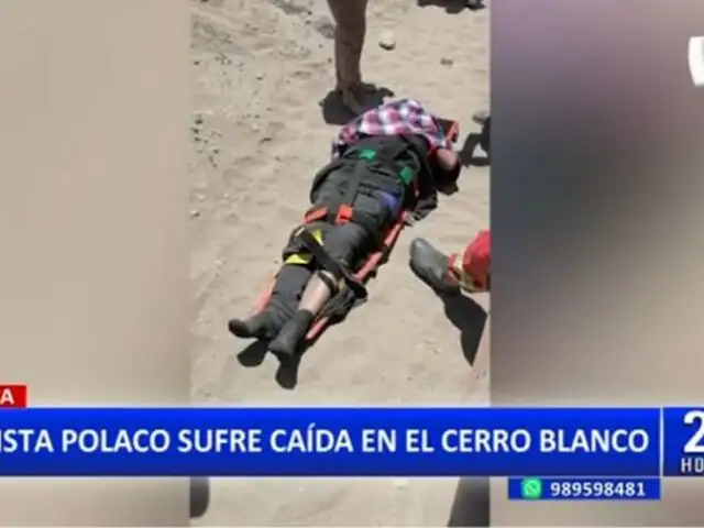 Nazca: Turista polaco sufre caída en duna Cerro Blanco