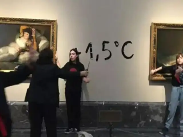 Protestas ecologistas en España: activistas se pegan a cuadros de Goya en Museo del Prado