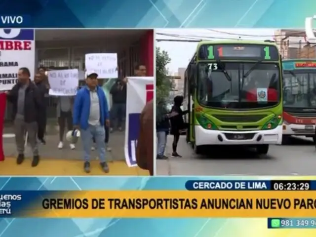Transportistas anuncian paro en Lima y Callao: más de 16 mil unidades paralizarán sus operaciones