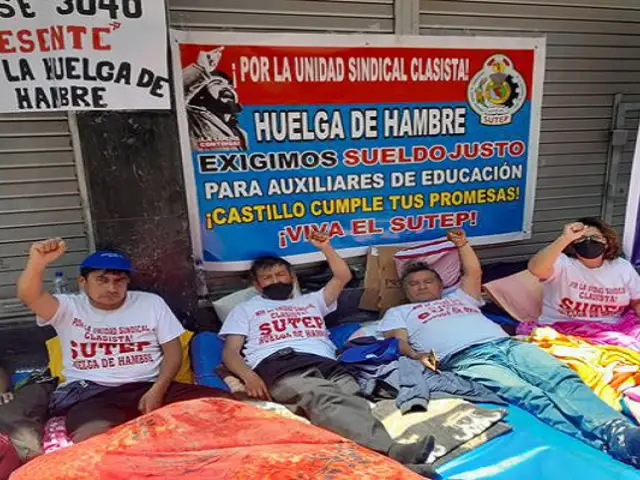 Maestros del Sutep cumplen siete días en huelga de hambre