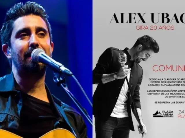 Alex Ubago en Lima: concierto de esta noche se realizará en Plaza Arena tras clausura de Arena Perú