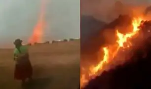 Incendio forestal en Ayacucho fue controlado: hay tres pobladores gravemente heridos