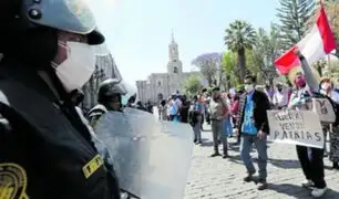 Dina Boluarte: Realizan marcha contra la nueva presidenta en Arequipa