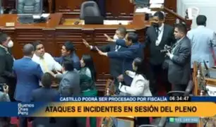 Incidentes y agresiones entre legisladores se registraron durante sesión del Pleno