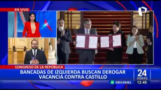 Congreso: Bancadas de izquierda buscan derogar vacancia contra Pedro Castillo
