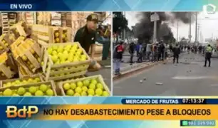Mercado de Frutas y La Parada: hay abastecimiento de productos pese a bloqueo de vías