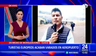 Policía resguarda aeropuerto Velasco Astete del Cusco ante presencia de manifestantes