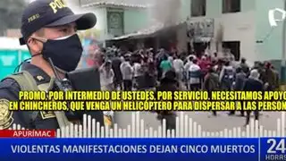 Apurímac: Policía pide auxilio tras ataque de manifestantes a comisaria