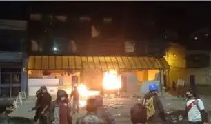 Cusco: vándalos incendian instalaciones de canal CTC