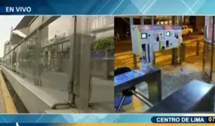 Metropolitano: estación jirón de la Unión permanece cerrada tras ataques vandálicos