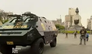 Fuerzas Armadas resguardan plaza San Martín tras desmanes en Centro de Lima