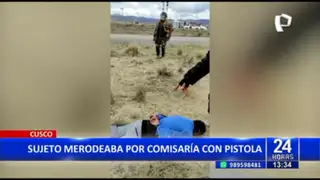 Cusco: Sujeto es detenido cuando merodeaba comisaría con arma de fuego