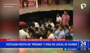 San Martín: Celebran fiesta de promoción y piso de local se desploma
