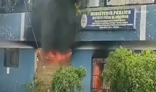 Ayacucho: vándalos queman la sede del Ministerio Público en Huamanga