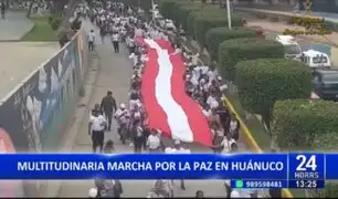 Huánuco: Realizan multitudinaria marcha por la paz
