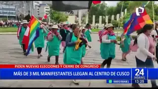Cusco: Más de 3 mil manifestantes llegan hasta el centro histórico pidiendo cierre del Congreso