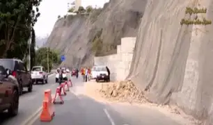 Chorrillos: derrumbes de rocas en la Costa Verde puso en peligro a conductores