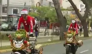PNP trae fiesta navideña: conozca a las "Mamanuelas" motorizadas