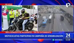 Motociclistas participan en campaña de sensibilización ante aumento de accidentes