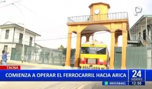 Tras 2 años de suspensión: Comienza a operar ferrocarril que cubre la ruta Tacna - Arica