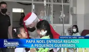 Navidad: Papá Noel entrega regalos a niños internados en Hospital del Niño