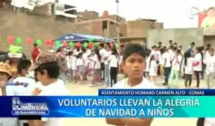 "Corazones Solidarios": voluntarios entregan regalos a niños de Comas