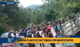 Fuerzas del orden recuperan planta de gas natural de Kepashiato: se reportó dos heridos