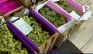 Para la cábala de Año Nuevo: demanda de uvas aumenta en Mercado de Frutas