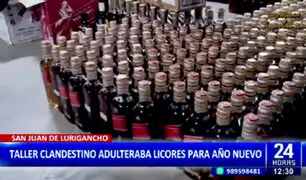 Lurigancho Chosica: descubren taller clandestino donde se adulteraba licor para Año Nuevo
