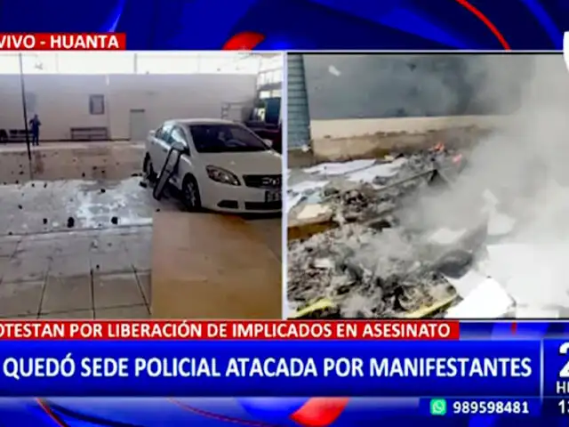 Huanta: destruyen sede policial y patrulla tras liberación de presuntos homicidas