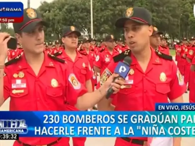 Para hacerle frente a La Niña Costera: 230 nuevos bomberos voluntarios se graduaron en Lima