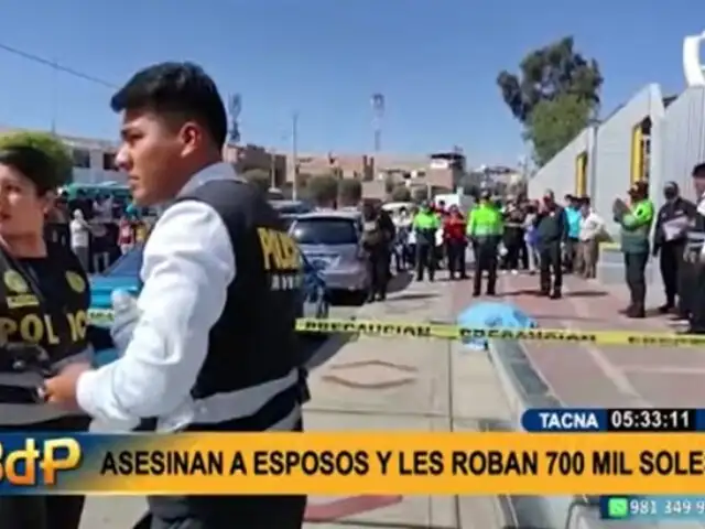 Pareja fue asesinada a balazos dentro de auto en Tacna: responsables habrÃ­an sido identificados