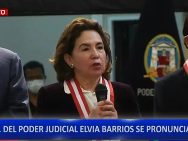 Elvia Barrios: presidenta del Poder Judicial se pronuncia sobre cierre del Congreso