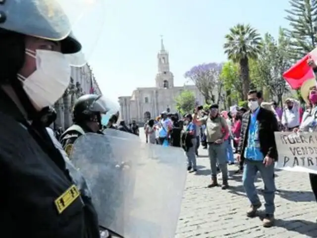 Dina Boluarte: Realizan marcha contra la nueva presidenta en Arequipa