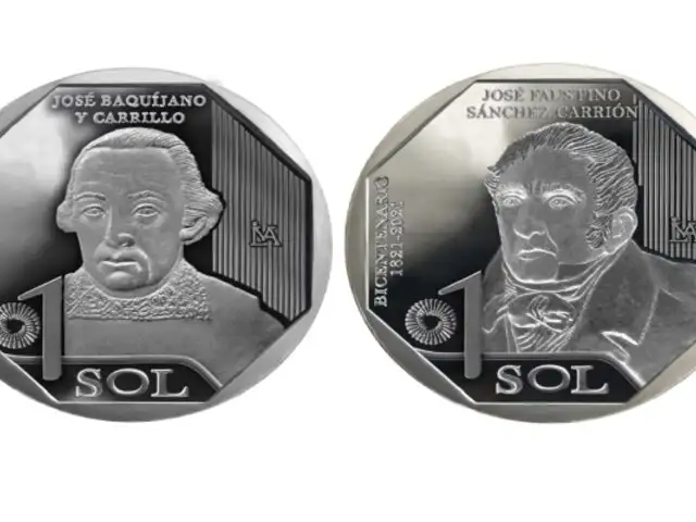 BCR lanza nuevas monedas de un sol alusivas a José Baquíjano y José Faustino Sánchez Carrión