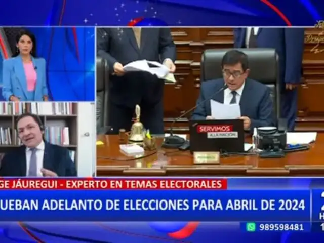Jorge Jáuregui: "Lo más prudente hubiera sido convocar elecciones en 2023"