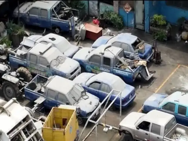 Comas: 15 vehículos del serenazgo se encuentran en estado de abandono