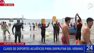 Chorrillos: dictan clases de deportes acuáticos en playa “Los Yuyos”