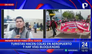 Cusco: turistas hacen colas en aeropuerto por temor a que protestas les impidan llegar a tiempo